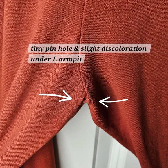 Ruby Rd Petite Studded Trim Blouse Rust Red Swing Top Large Petite Casual - Picture 6 of 11